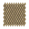 Noce Travertine Tumbled Diamond Mosaic Tile 1x2"